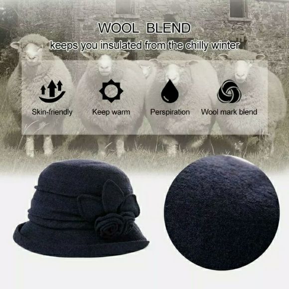 Round Bucket Hat with Flower Accent - NWT - Picture 5 of 13